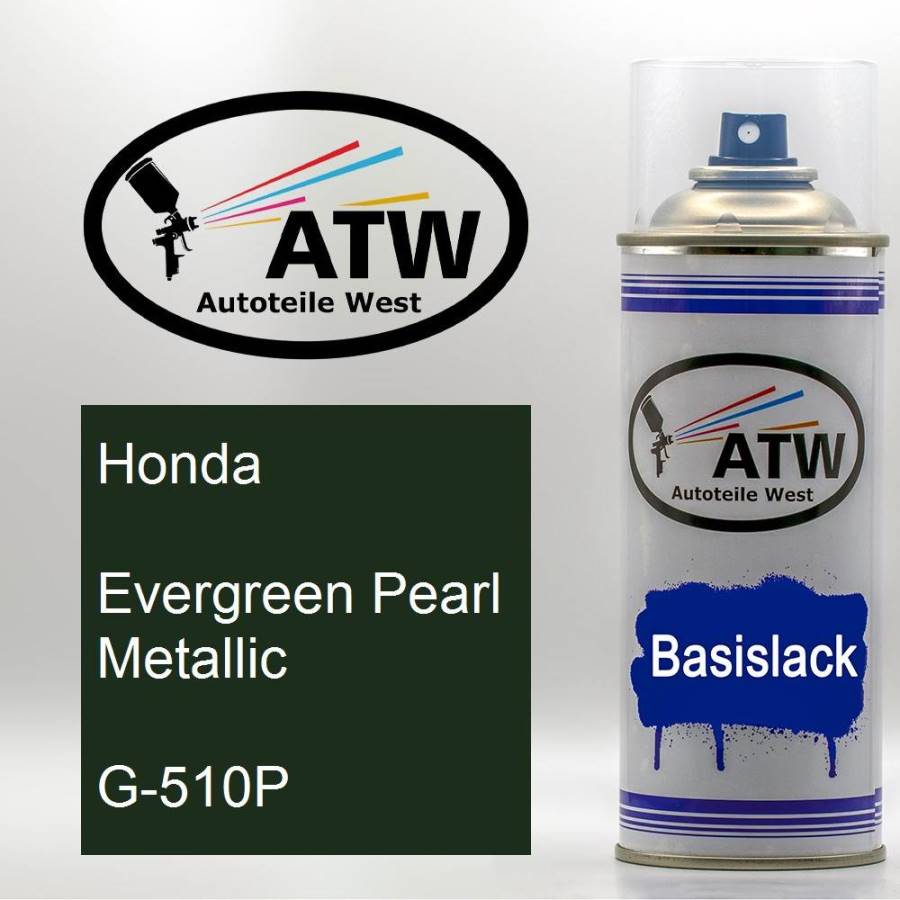 Honda, Evergreen Pearl Metallic, G-510P: 400ml Sprühdose, von ATW Autoteile West.